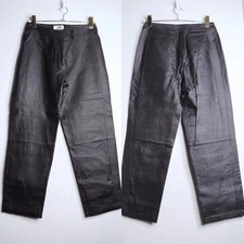 VTG Chocolate Brown Leather High Waist Pants - 4