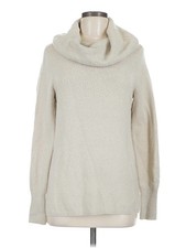 DKNY Jeans Women Ivory Turtleneck Sweater M