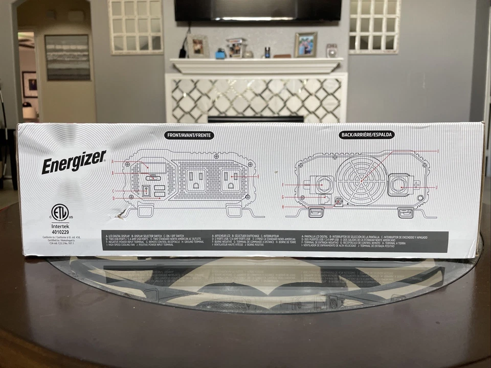 Energizer 2000W Power Inverter with LCD & 2 USB Ports – Peak 4000W – New Unopend - Image 3 of 4