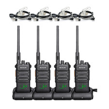 RT86 High Power 4 pack long range walkie talkies Rugged For Construction  Mic