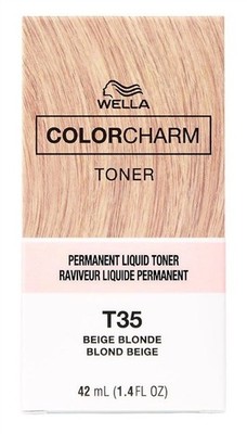 (2 PACK) Wella Color Charm Liquid Toner #T35 Beige Blonde