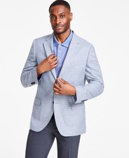 Nautica Men's Modern-Fit Seersucker Sport Coats - Blue/white, 38R