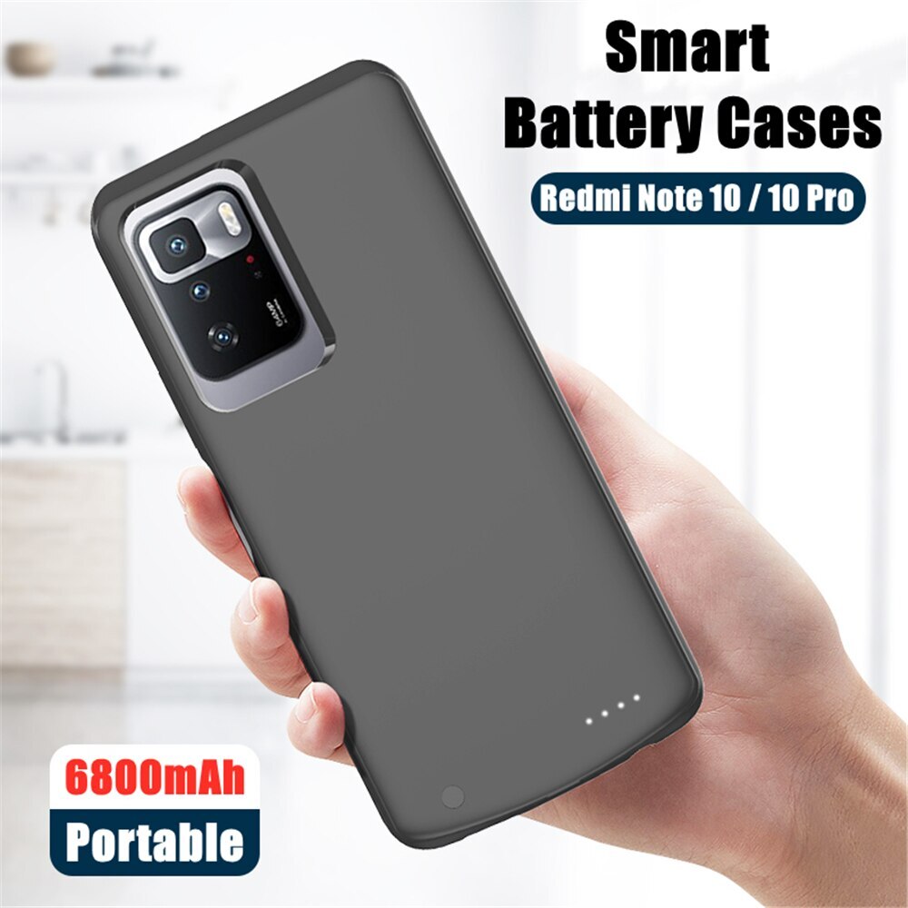 Battery Charger Cases For Xiaomi Redmi Note 10 Pro 5G Battery Case