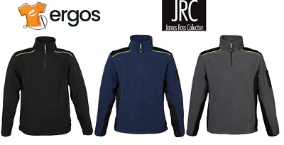 JRC LIVIGNO Fleece Sweatshirt Arbeit Half Zip Stehkragen Zweifarbig Winter Herren