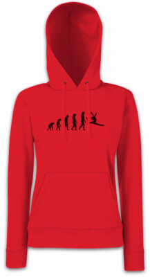 Gymnastics Evolution Damen Hoodie Kapuzenpullover Human Coach Trainer Sports Fun