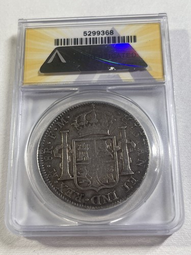 1798-Mo FM 8 Reales Large Silver Coin Graded XF 40 by ANACS - Picture 4 of 4