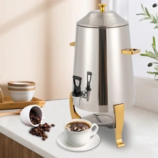 Hot Beverage Dispenser Coffee Chafer Stainless Steel Hot Drink Tea Dispenser 13L