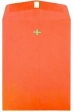 Staples 9"x12" Clasp Gummed Envelopes Orange & Violet Color 6-Piece/Per Package