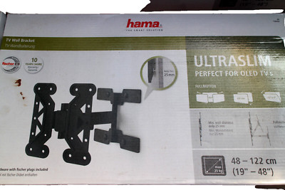 HAMA Ultraslim TV Wandhalter/VESA 20x20/bis 25kg