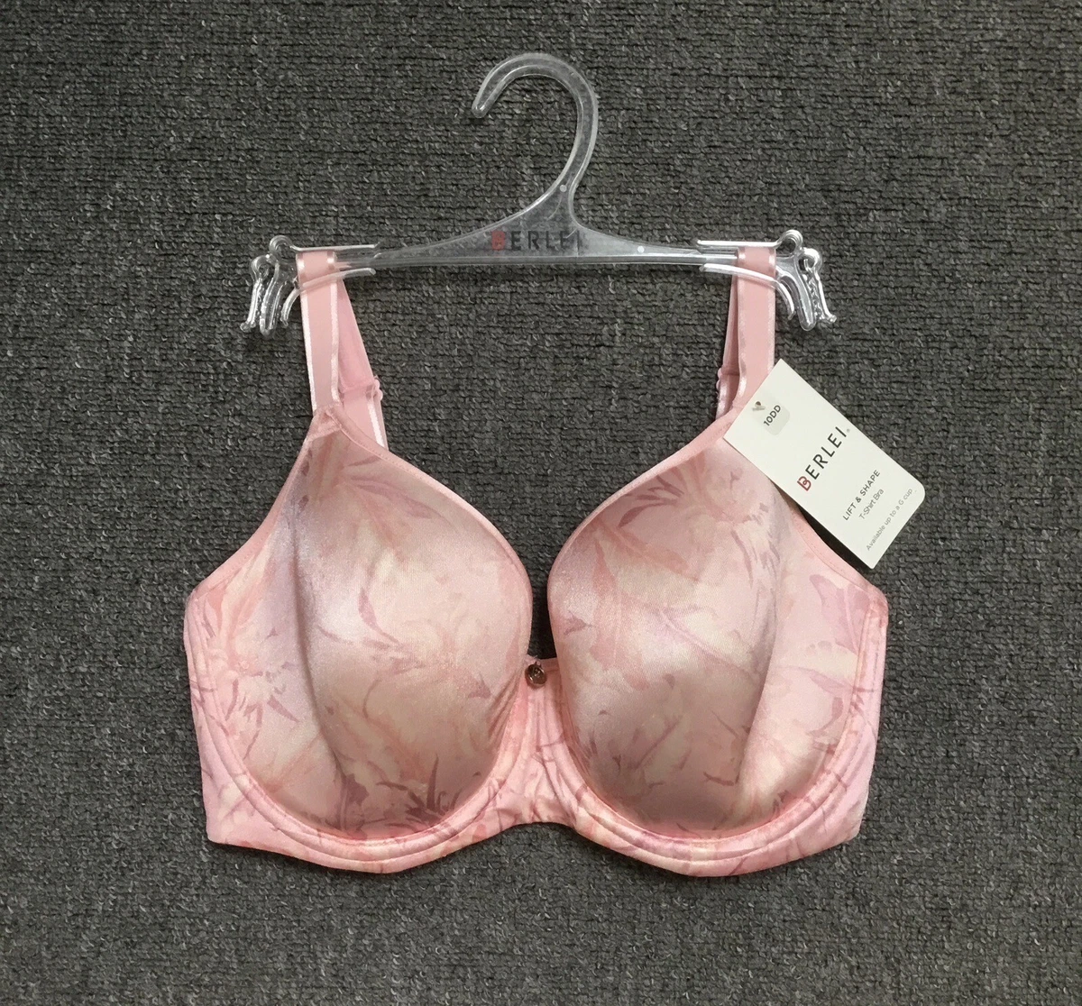 New Berlei Lift&Shape Y584UB Underwire Bra -10DD Pink Floral