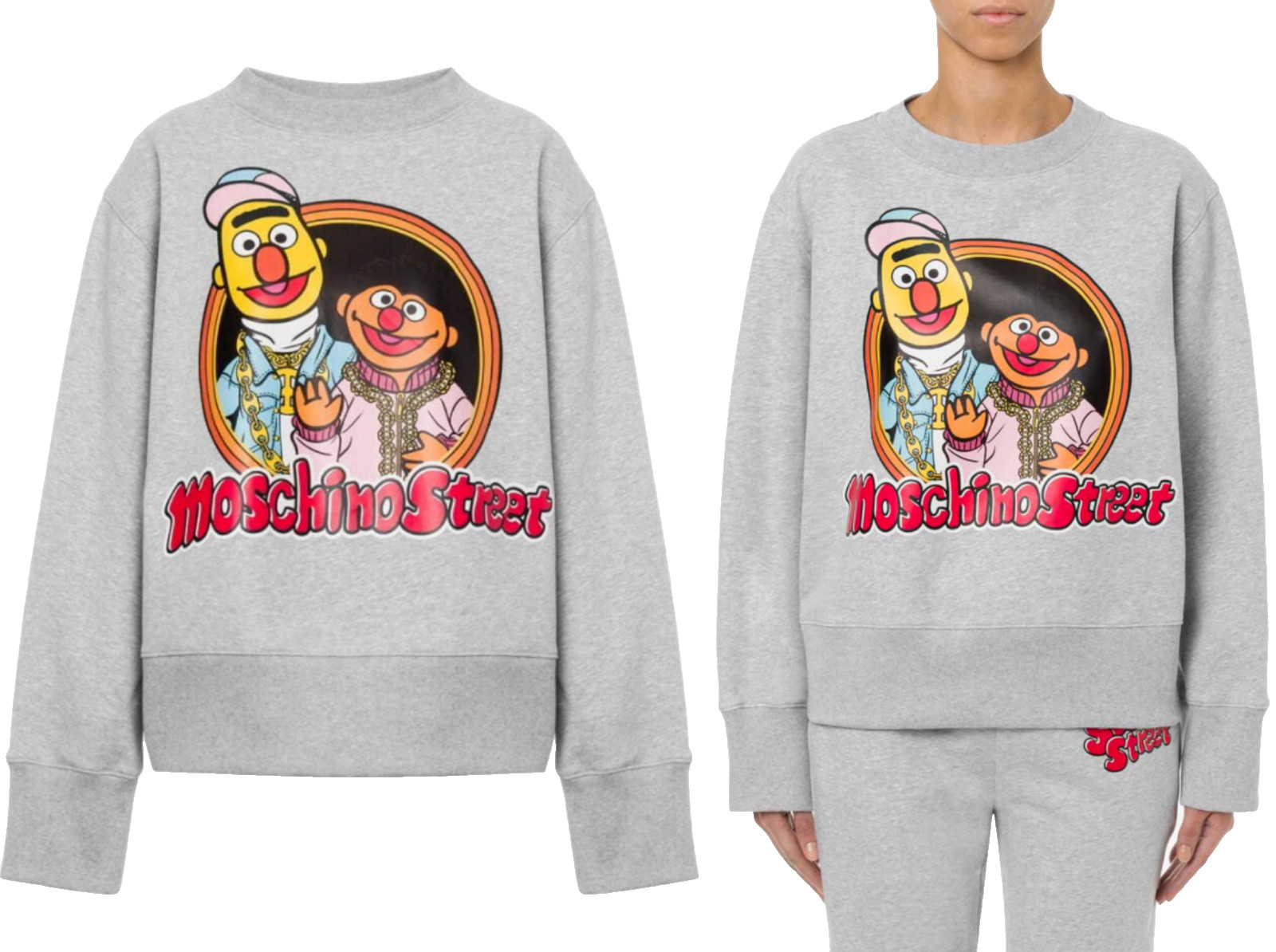 Moschino X Sesame Street Bert & Ernie Sweatshirt Sweater Pullover Bnwt XS