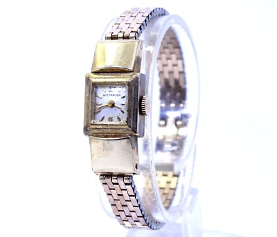 Vintage Ladies WITTNAUER 2087 5S AXA 10K Gold Filled 17  display picture 3