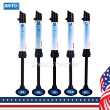DENTEX 5x Dental Universal Composite Light Cure Resin A1/A2/A3/A3.5/B1/B2 Shade