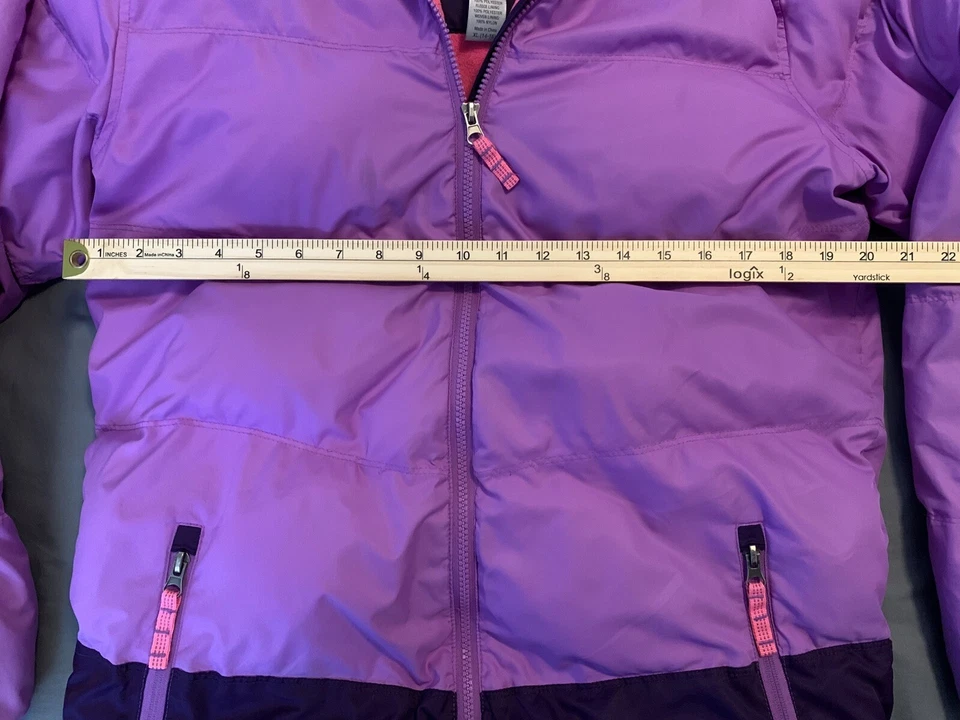 Chaqueta acolchada forrada de lana Champion C9 juvenil púrpura/púrpura XL (14-16) con capucha cremallera Foto 4 de 4