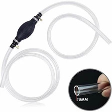 Gasoline Siphon Hose Upgrade 15mm Diameter Nozzle Gas Oil Water Fuel Transfer 