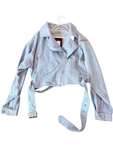 Fashion Nova Always Right Denim Jacket Women’s Size Small Spring Fall - Picture 1 of 4