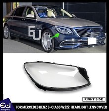 RIGHT FOR MERCEDES-BENZ S CLASS W222 LCI HEADLAMP HEADLIGHT LENS COVER 2017-2021