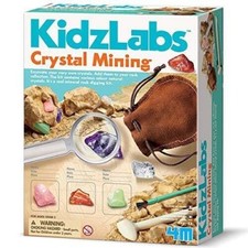 KIDZLABS Science CRYSTAL MINING Excavate Minerals Learning Nature SEALED Box NEW