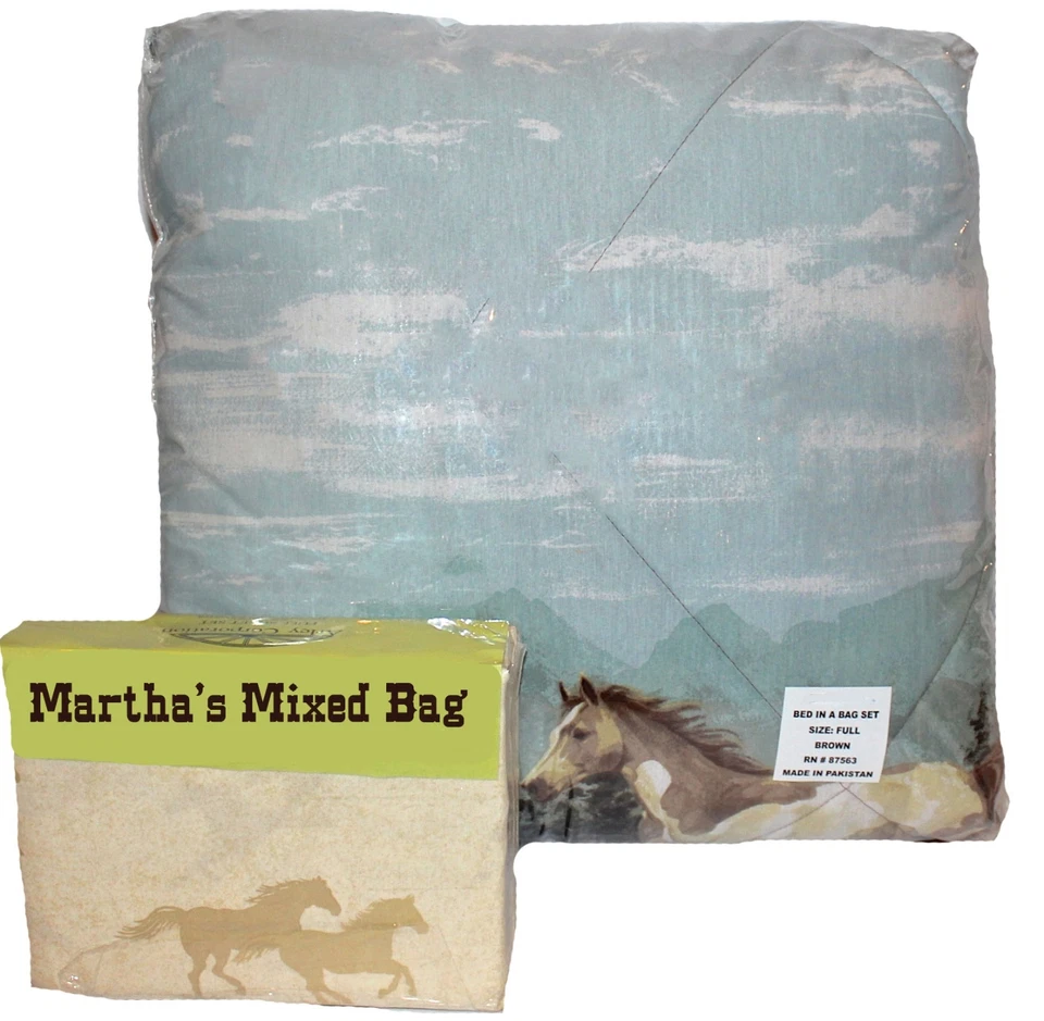 THUNDER RUN Brown Horse COMFORTER Bedding Set+Sheets+Sham(s)+Bedskirt - Image 2 of 3