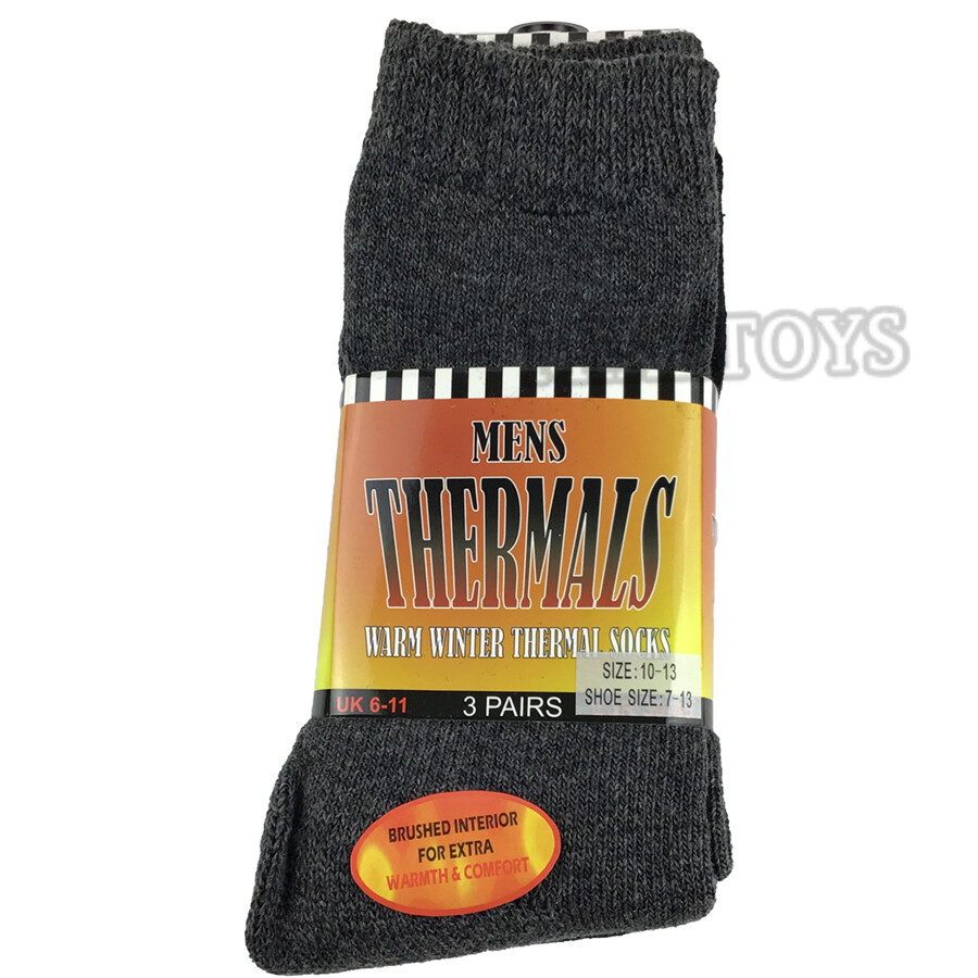 3 Pairs Winter Men Heavy Duty Thermal Heated Warm Work Socks Boots Size