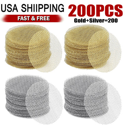 Pipe Screens Brass+Stainless Steel Metal Tobacco Smoking Pipe Filters 3/4 Inch