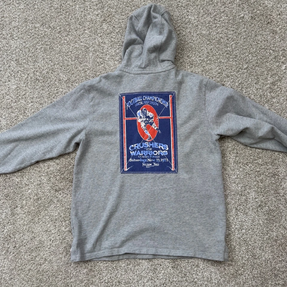 Gap Kids Hooded Rugby Sweatshirt Stitched Boys XL Gray Long Sleeve 100% Cotton - Image 3 of 4