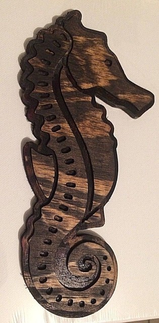 wooden seahorse