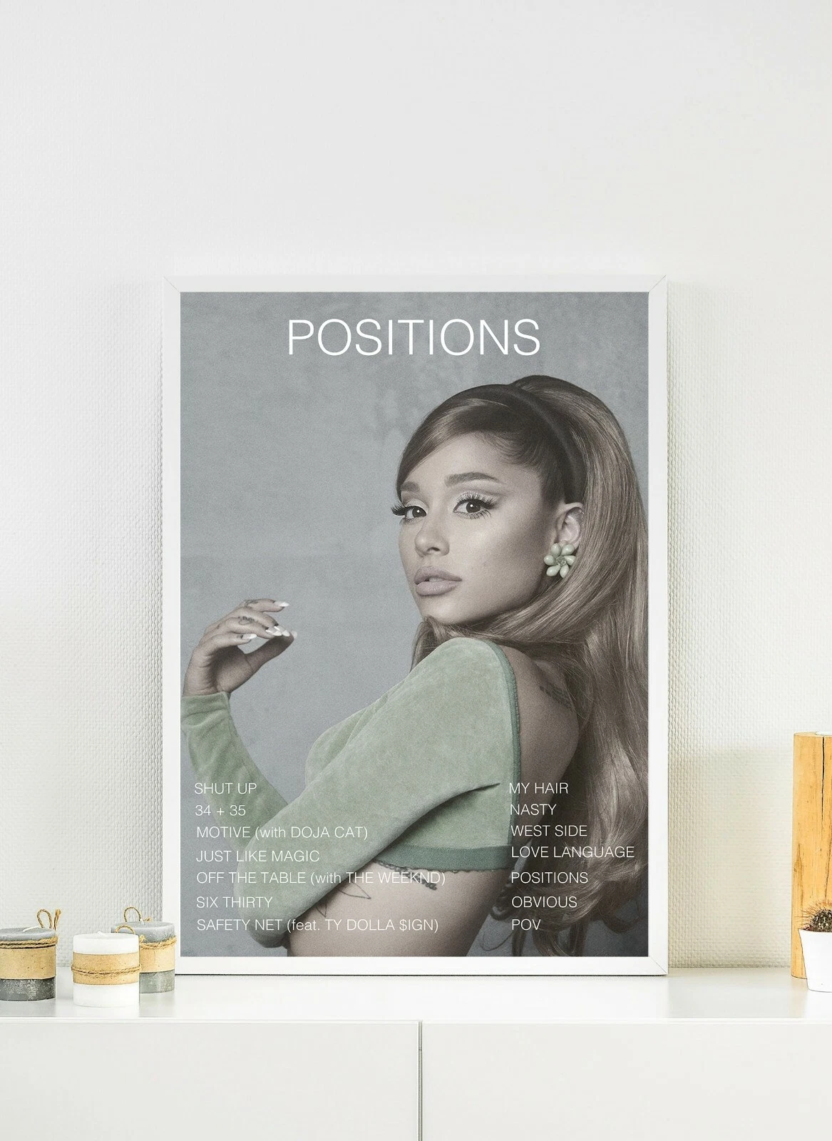 Ariana Positions Album Premium Music Poster | Artwork Tracklist