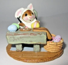 Wee Forest Folk Figurine MOUSEY'S EGG FACTORY Painting Easter Egg M-175 NO CHIPS
