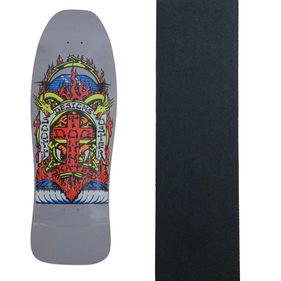 Dogtown Skateboard Deck Scott Oster 80s Reissue Grey Old School 10.3