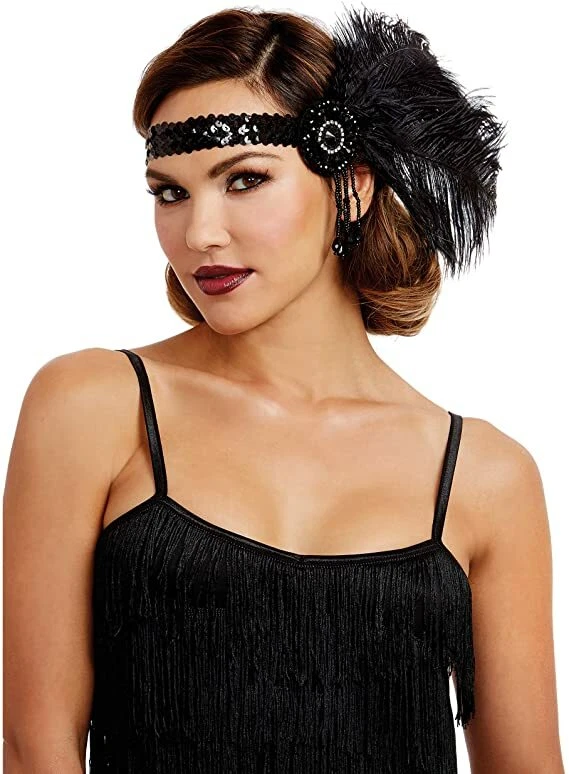 Copricapo Vintage Con Piume Per Carnevale – Fascia Elastica Per Adulti E Bambini, Adatto Per Feste In Maschera E Festival