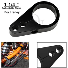Dual Hole Throttle Cable Clamp Brake Cable Clamp for Harley 1 1/4 " Handlebar