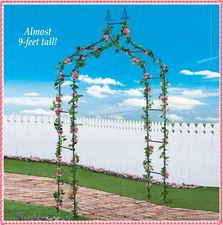 Metal Garden Arch Arbor Trellis Archway Climbing Plants Vines Outdoor Yard Decor