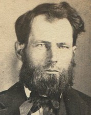 BEARDED MAN, RELAXED SEATED POSE. CDV.