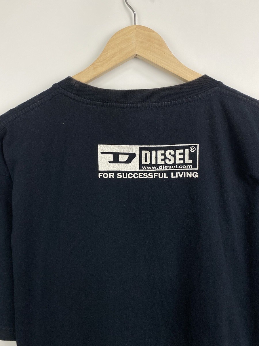 🇺🇸 Vintage 90s Diesel Big logo t-shirt retro rare Y2K size XXL