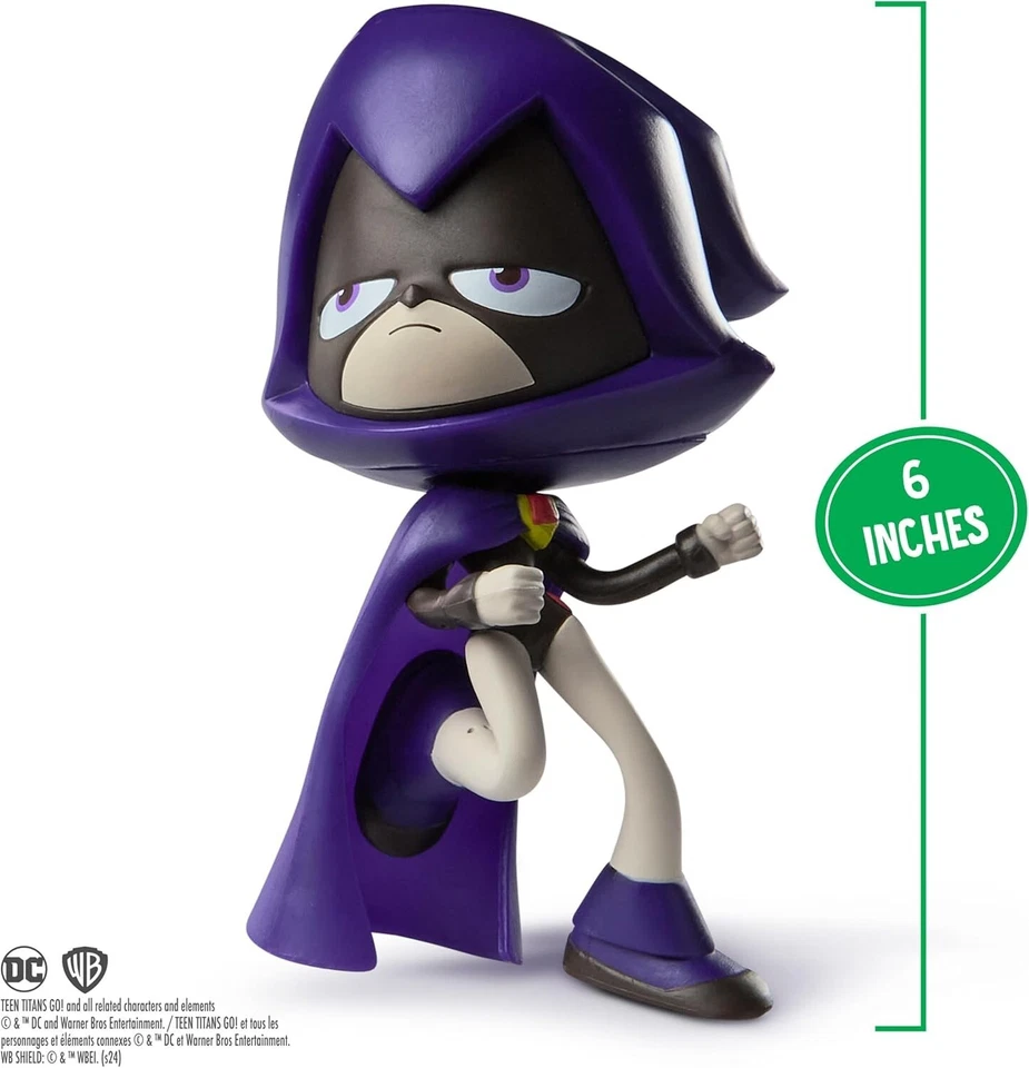 DC Comics Teen Titans Go! Figura de acción flexible Twisty Titans Raven 6 pulgadas nueva Foto 2 de 4