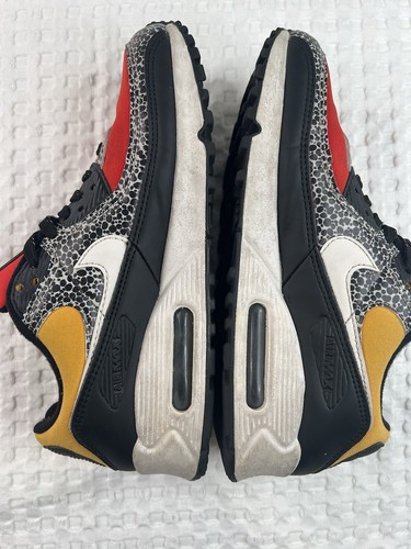 Nike Womens Size 8 AIR MAX 90 DC9446-001 Shoes Black Phantom Chile Red Pollen - Picture 6 of 14