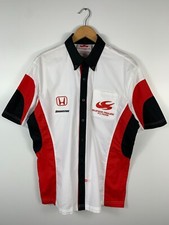 Super Aguri F1 Team Honda Racing Shirt Button Up 2006-2008 Rare Size L