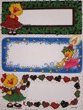 Vintage Suzy  s Zoo Sticker Sheet - Christmas