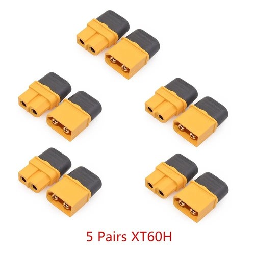 5 pares XT60H enchufe hembra alta corriente 60A 100A amarillo para drones baterías LiPo RC - Imagen 8 de 12