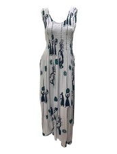 Womens Plus Size Curve Abstract Print Maxi Elasticated Dress Up to UK SIZE22 P46