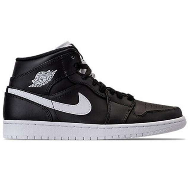 jordan mid black white