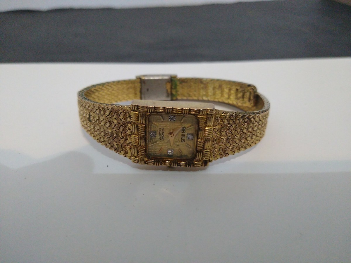 Benrus diamond quartz watch