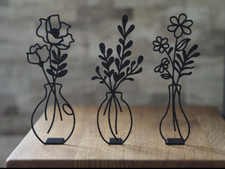 Set di fiori in vaso arte 3D