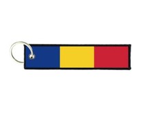 Keychain Key Man Woman Embroidered Printed Flag Romania Romanian