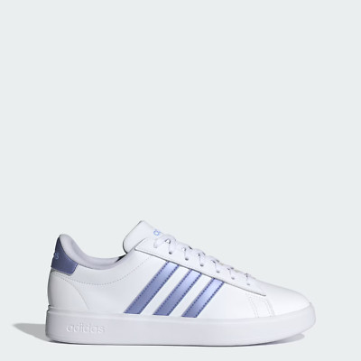 Adidas Women's Grand Court 2.0 'White Blue Spark Metallic