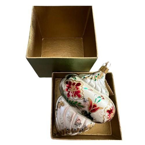 ISABELLE DE BORCHGRAVE de colección vidrio artístico pintado a mano bellota adorno de Navidad - Imagen 6 de 8