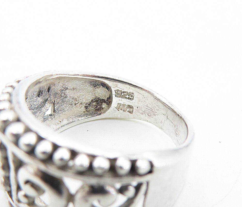 指輪・リング ROMANTINUER SN73 OPEN RING925SILVER 925 Sterling Silver - Shiny Open Swirl Design Tapered Band