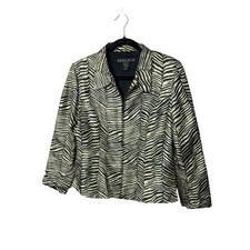 Vintage Zebra Print Blazer Jacket SilkLand 90’s Bold Animal Print Trend 10
