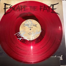 ESCAPE THE FATE Signed Vinyl Album UNGRATEFUL 3 Signatures.